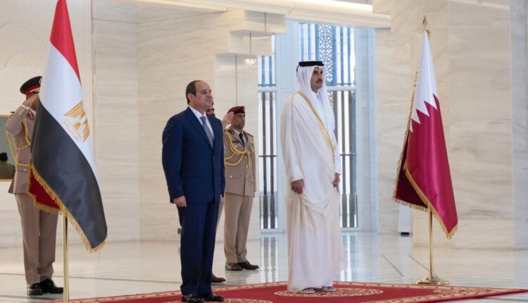 الرئيس عبد الفتاح السيسي وأمير قطر