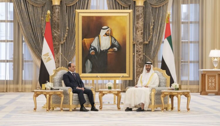 الرئيس عبد الفتاح السيسي و الشيخ محمد بن زايد آل نهيان