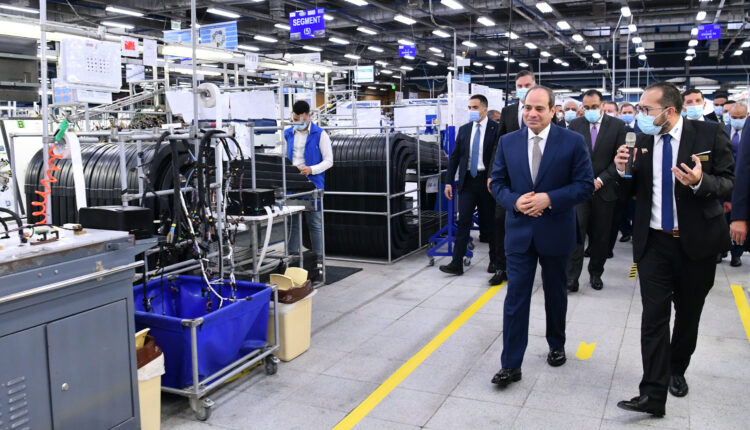 زيارة عبد الفتاح السيسي صباح اليوم المنطقة الحرة العامة بمدينة نصر